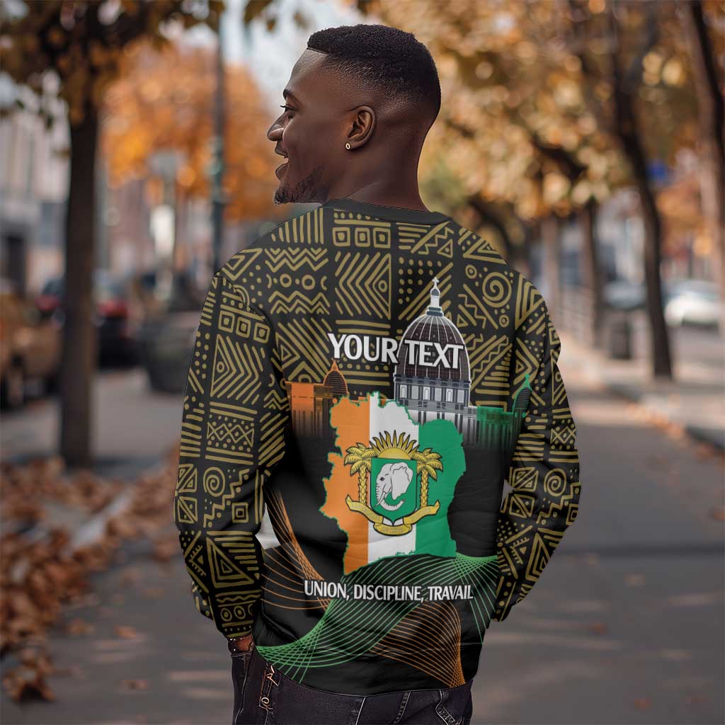 Personalized Cote dIvoire Independence Day Sweatshirt Ivory Coast Elephant African Pattern LT14