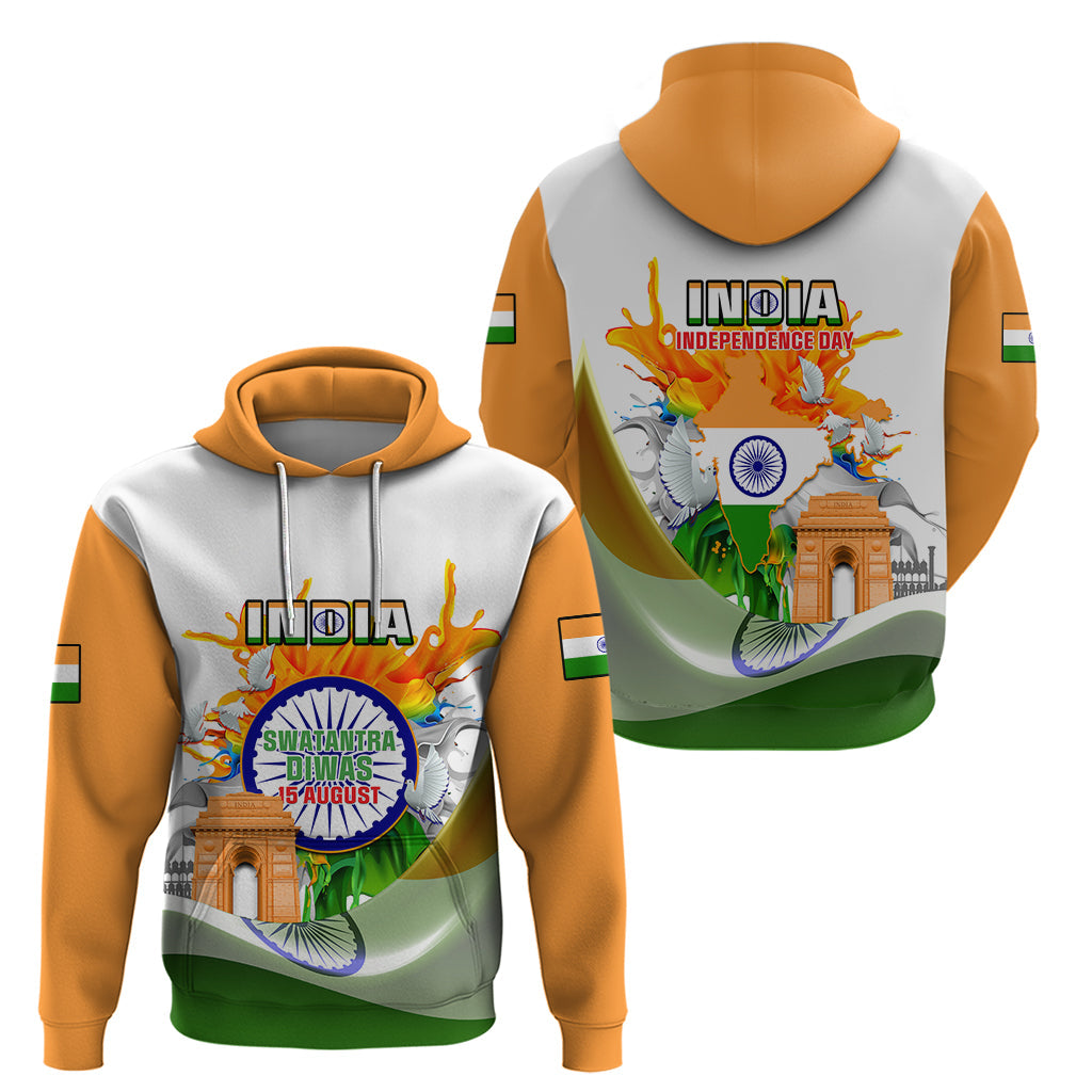 India Hoodie Swatantra Diwas Happy Indian Independence Day LT14