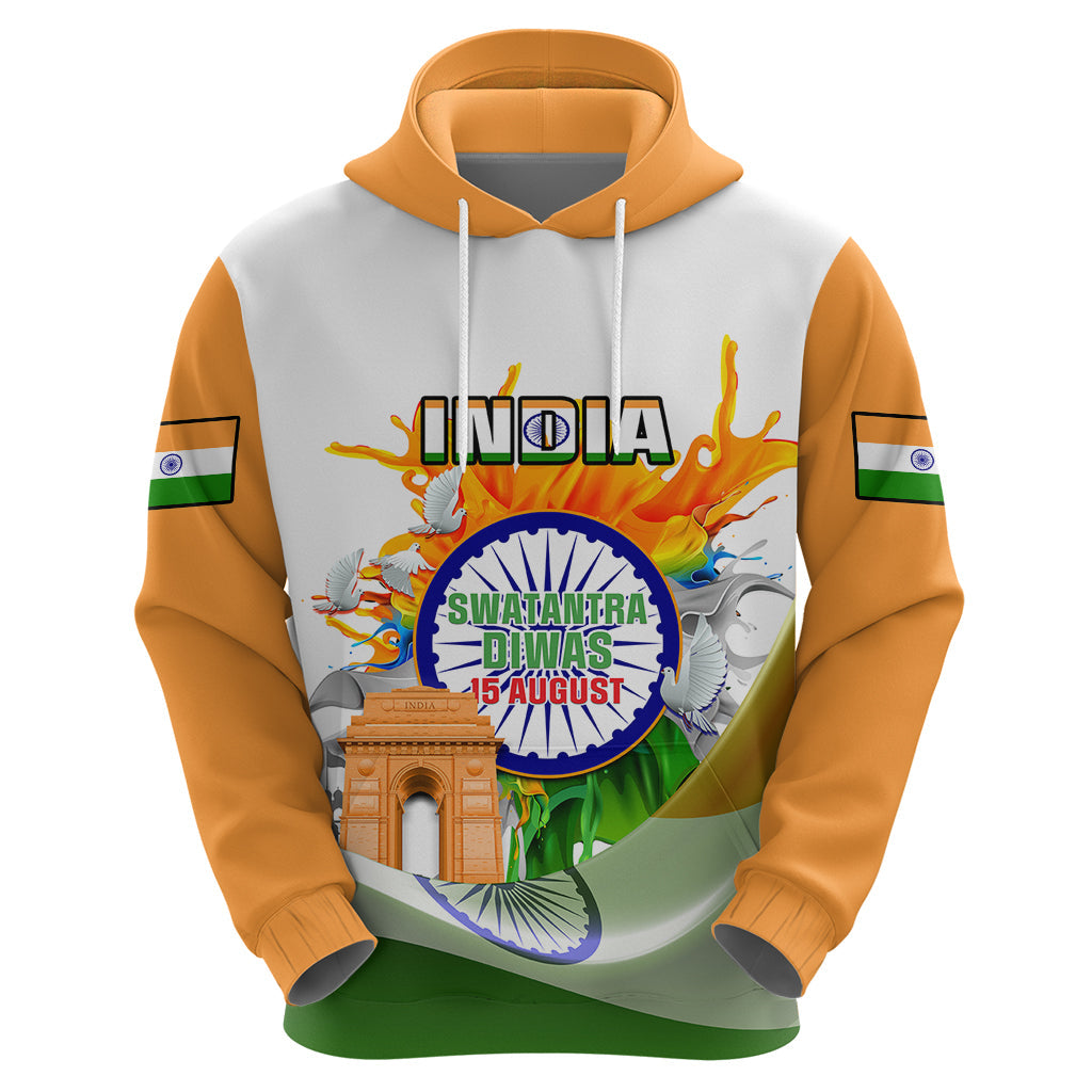 India Hoodie Swatantra Diwas Happy Indian Independence Day LT14