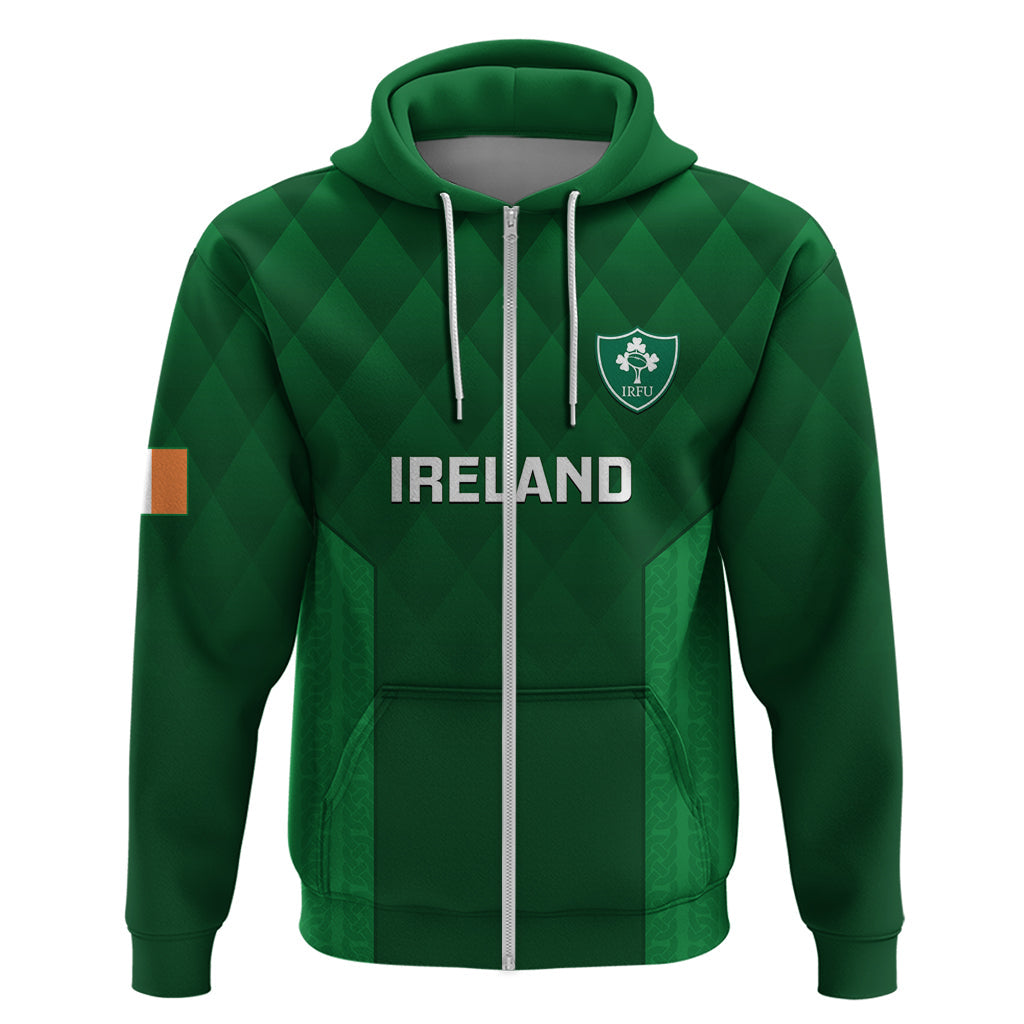 Custom Ireland Rugby Hoodie 2023 Go Shamrock World Cup Irish Celtic Pattern LT14
