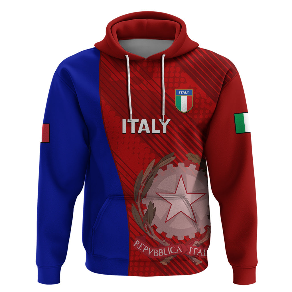 Custom Italy Rugby Hoodie 2023 The Blues Grunge Style LT14