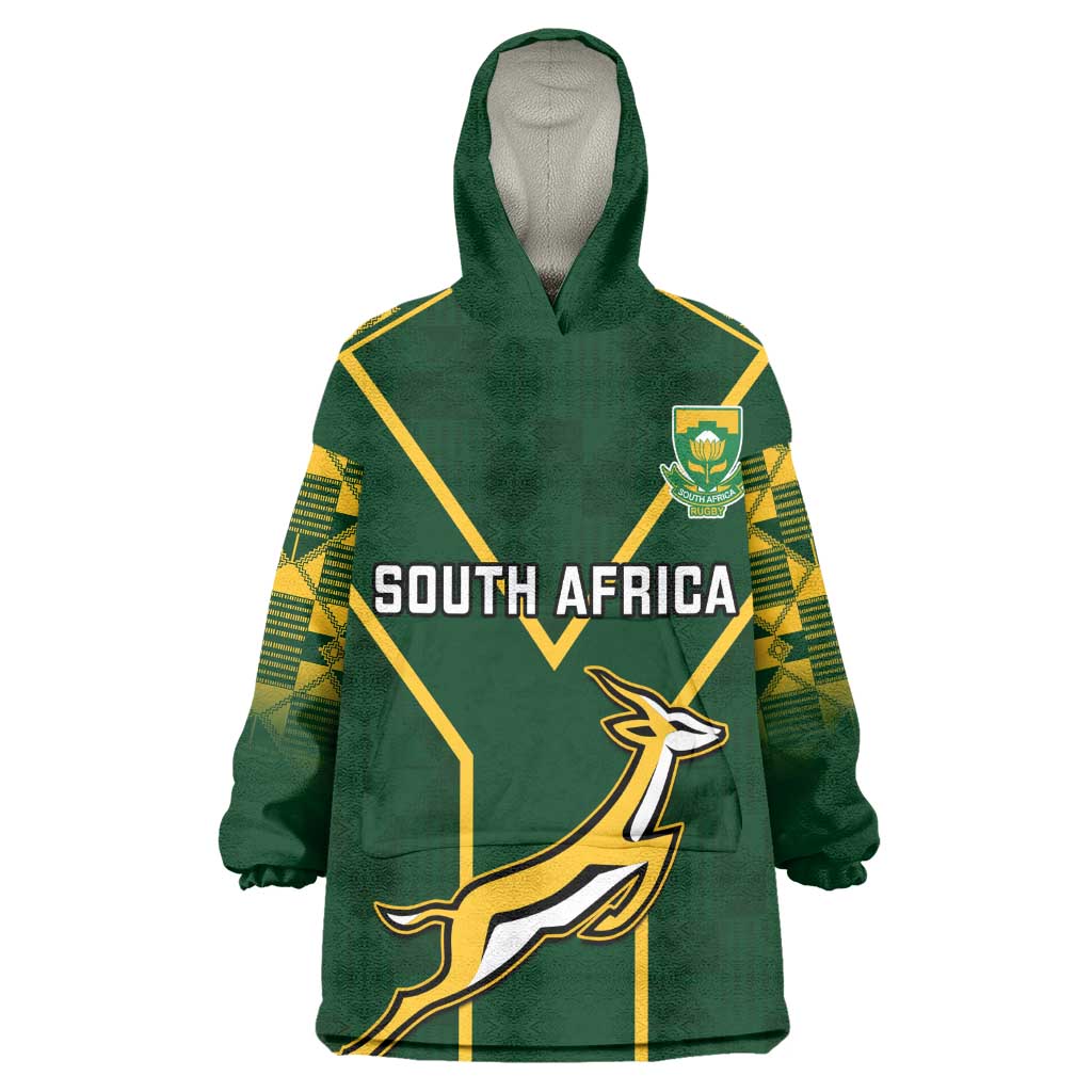 South Africa Rugby Wearable Blanket Hoodie Go Champions Springboks LT14