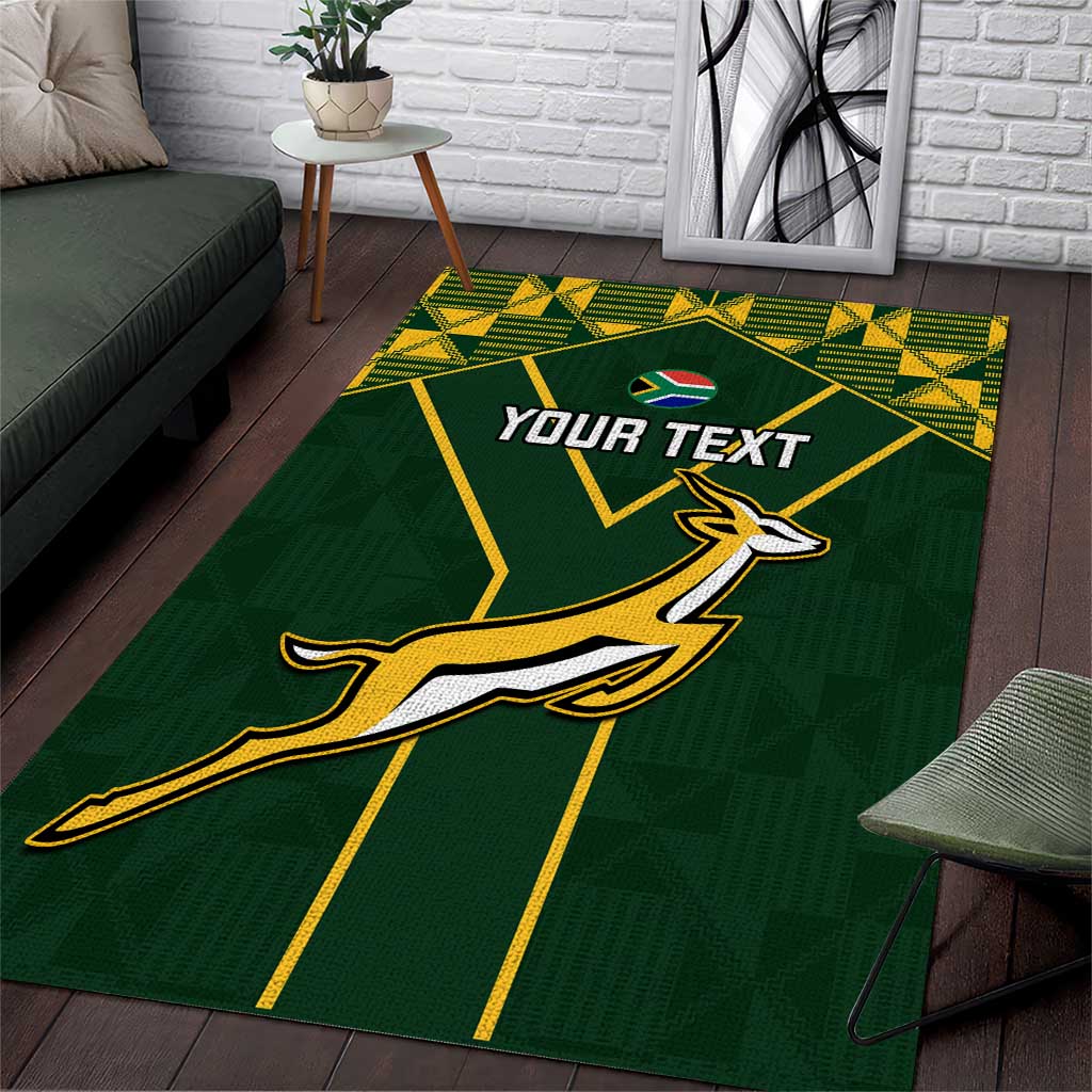 Custom South Africa Rugby Area Rug Go Champions Springboks LT14