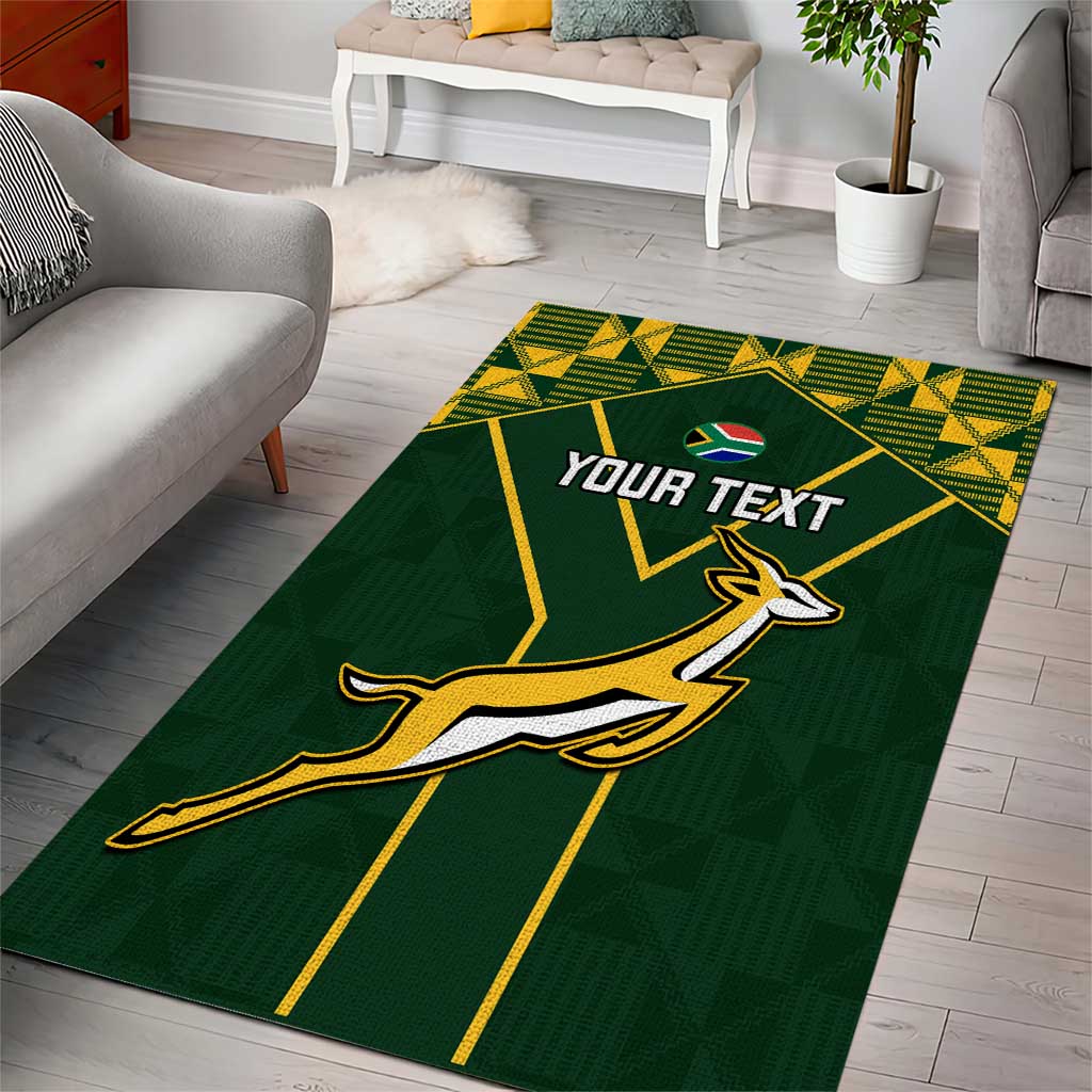 Custom South Africa Rugby Area Rug Go Champions Springboks LT14