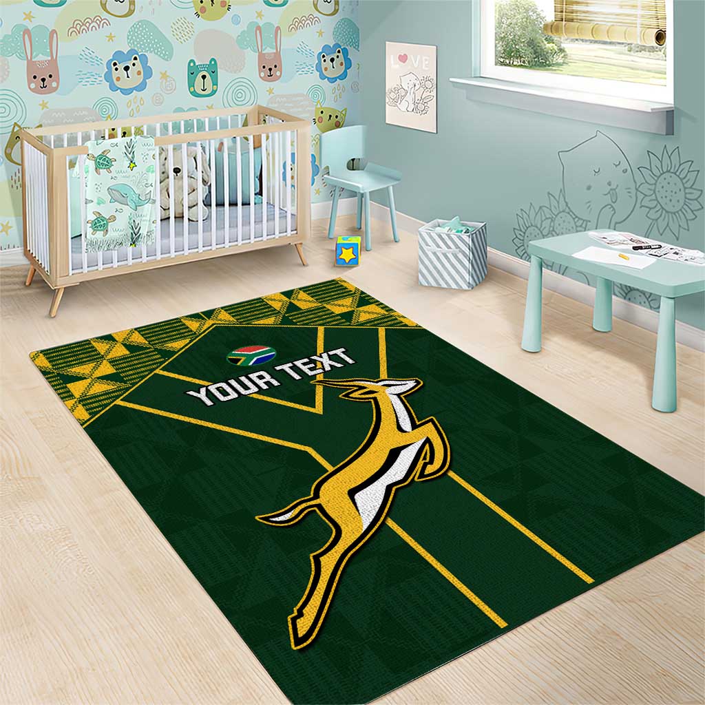 Custom South Africa Rugby Area Rug Go Champions Springboks LT14