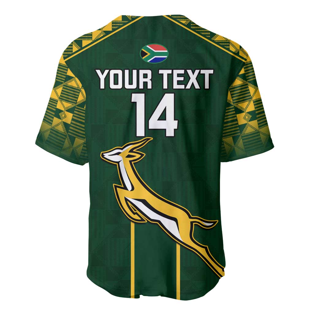 Custom South Africa Rugby Baseball Jersey Go Champions Springboks LT14