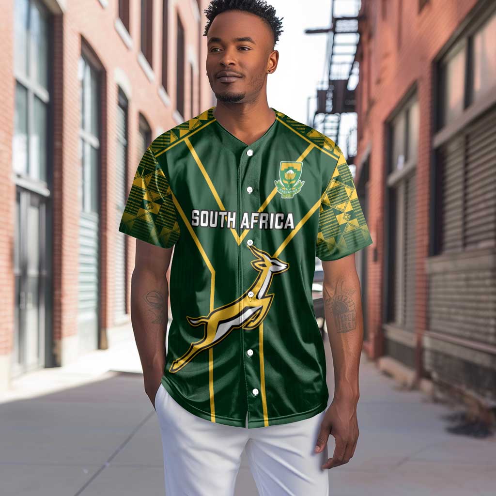Custom South Africa Rugby Baseball Jersey Go Champions Springboks LT14