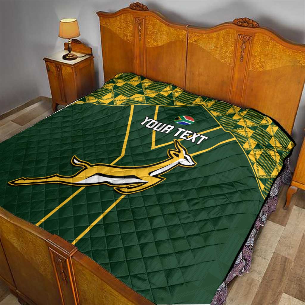 Custom South Africa Rugby Quilt Go Champions Springboks LT14