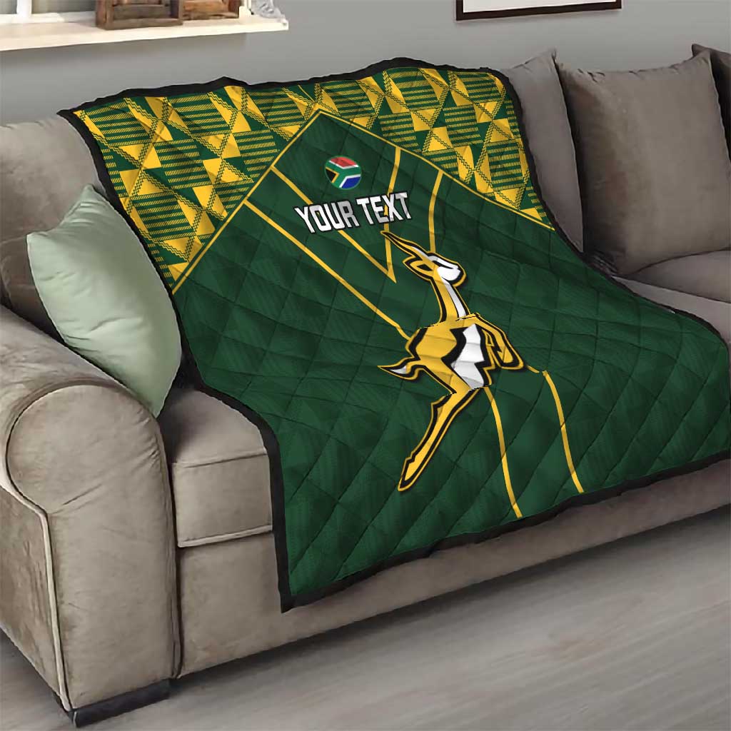 Custom South Africa Rugby Quilt Go Champions Springboks LT14