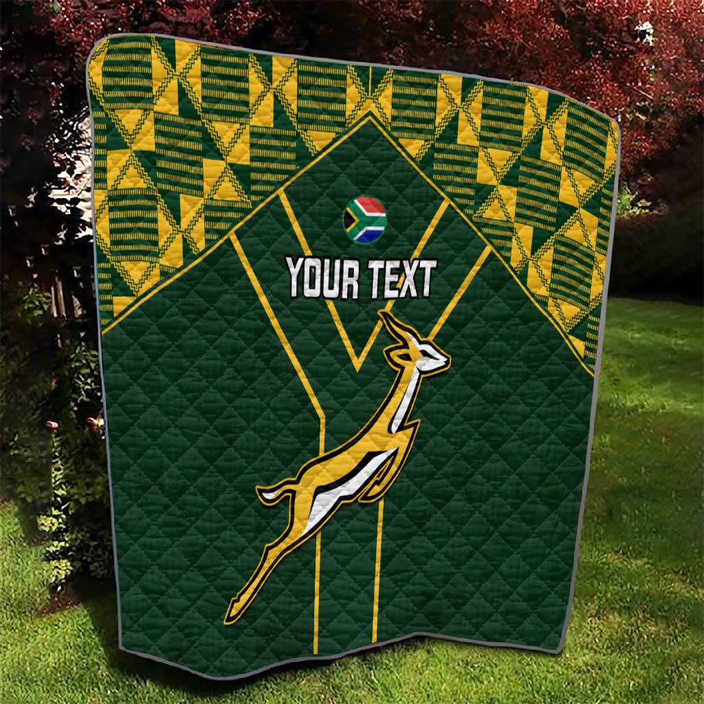 Custom South Africa Rugby Quilt Go Champions Springboks LT14