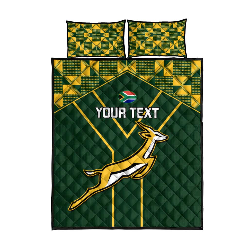 Custom South Africa Rugby Quilt Bed Set Go Champions Springboks LT14