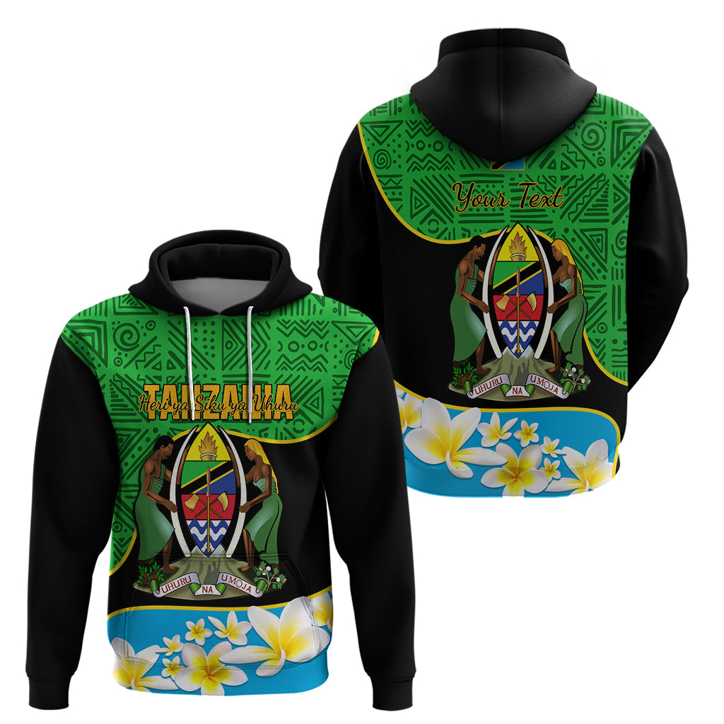 Personalised Tanzania Independence Day Hoodie Heri ya Siku ya Uhuru African Pattern LT14
