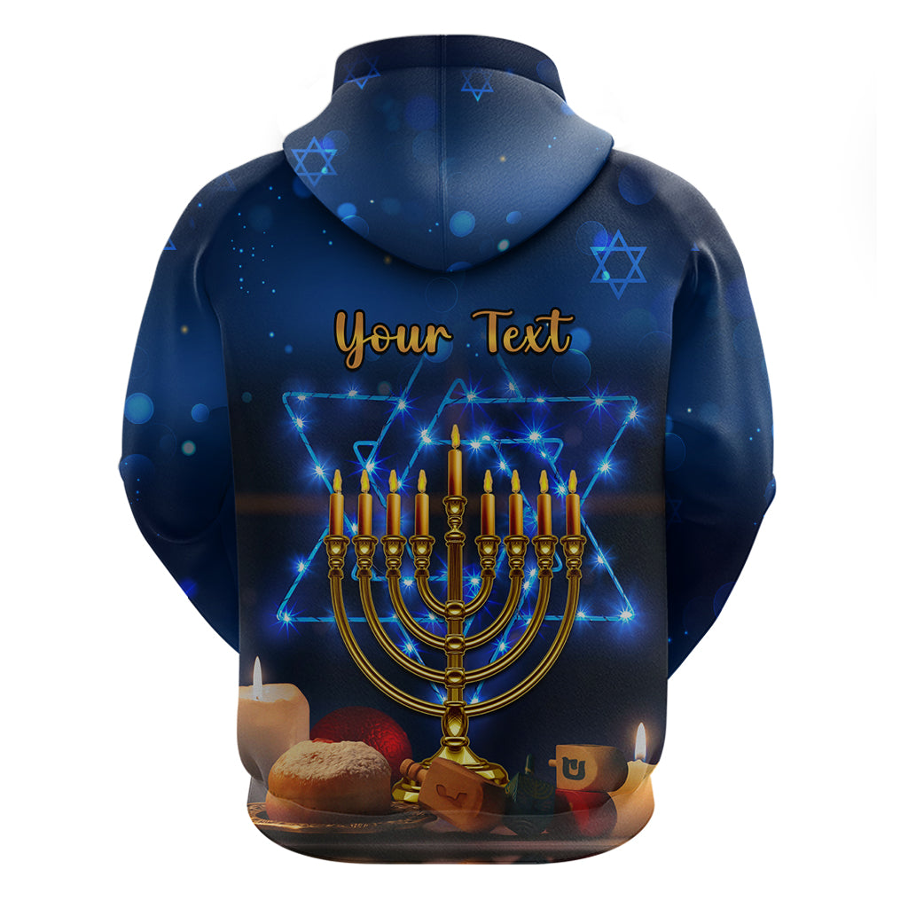 Personalised Hanukkah Hoodie Menorah Happy Jewish Holiday LT14