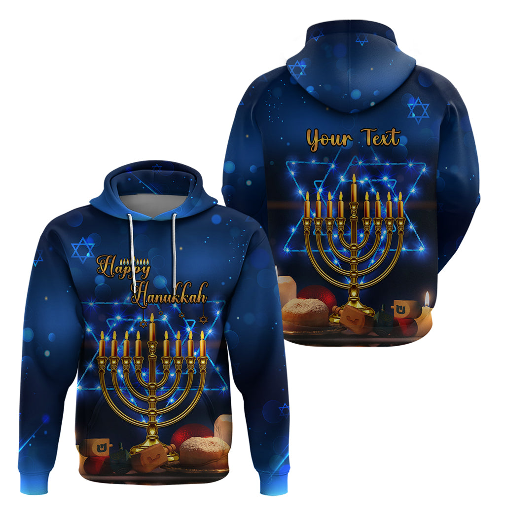 Personalised Hanukkah Hoodie Menorah Happy Jewish Holiday LT14