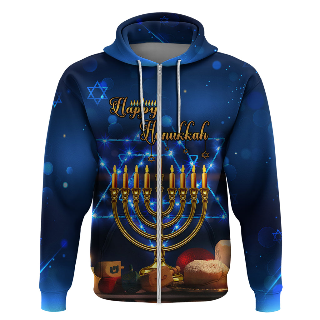 Personalised Hanukkah Hoodie Menorah Happy Jewish Holiday LT14