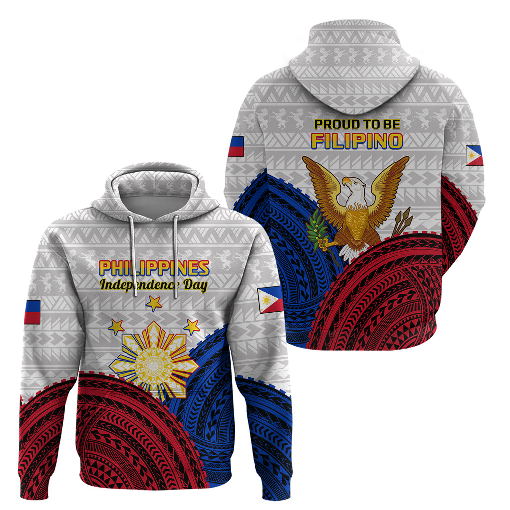 Philippines Independence Day Hoodie Proud To Be Filipino Polynesian Pattern LT14