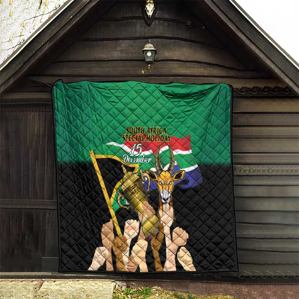 South Africa Special Holiday Quilt Springboks Champions Celebration Rugby Is My Soul LT14