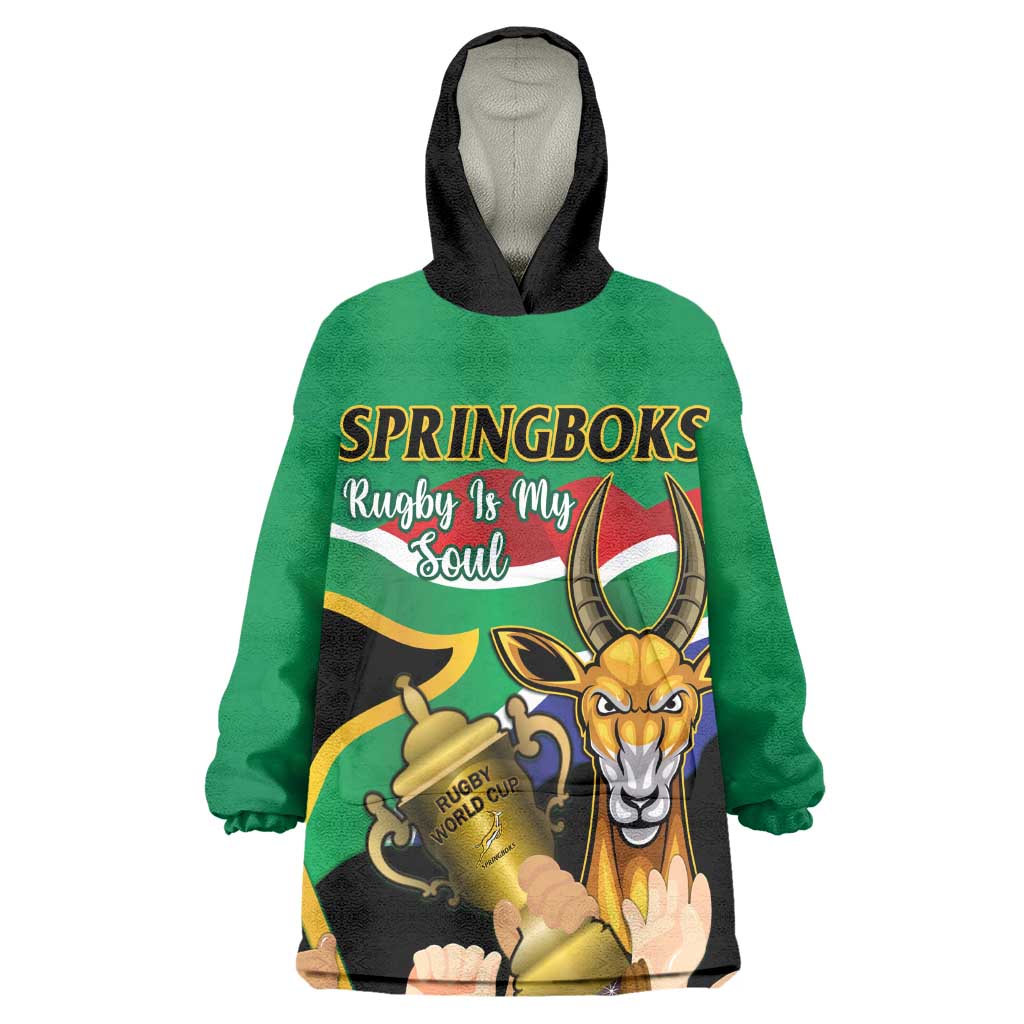 South Africa Special Holiday Wearable Blanket Hoodie Springboks Champions Celebration Rugby Is My Soul LT14