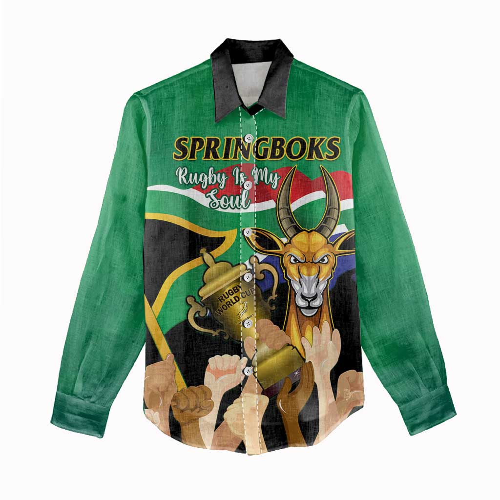 South Africa Special Holiday Women Casual Shirt Springboks Champions Celebration Rugby Is My Soul LT14