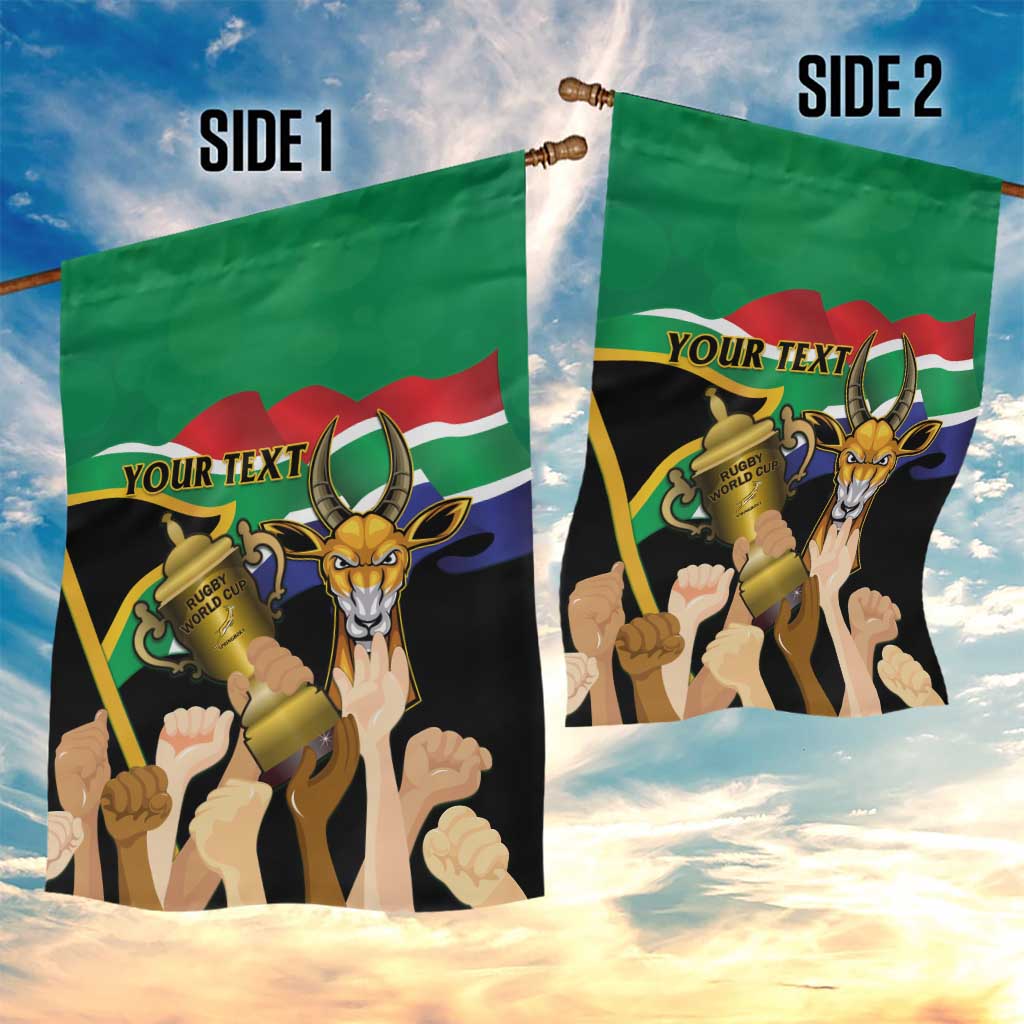 Personalised South Africa Special Holiday Garden Flag Springboks Champions Celebration Rugby Is My Soul LT14