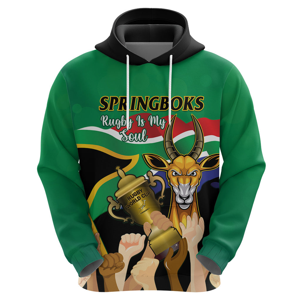 Personalised South Africa Special Holiday Hoodie Springboks Champions Celebration Rugby Is My Soul LT14