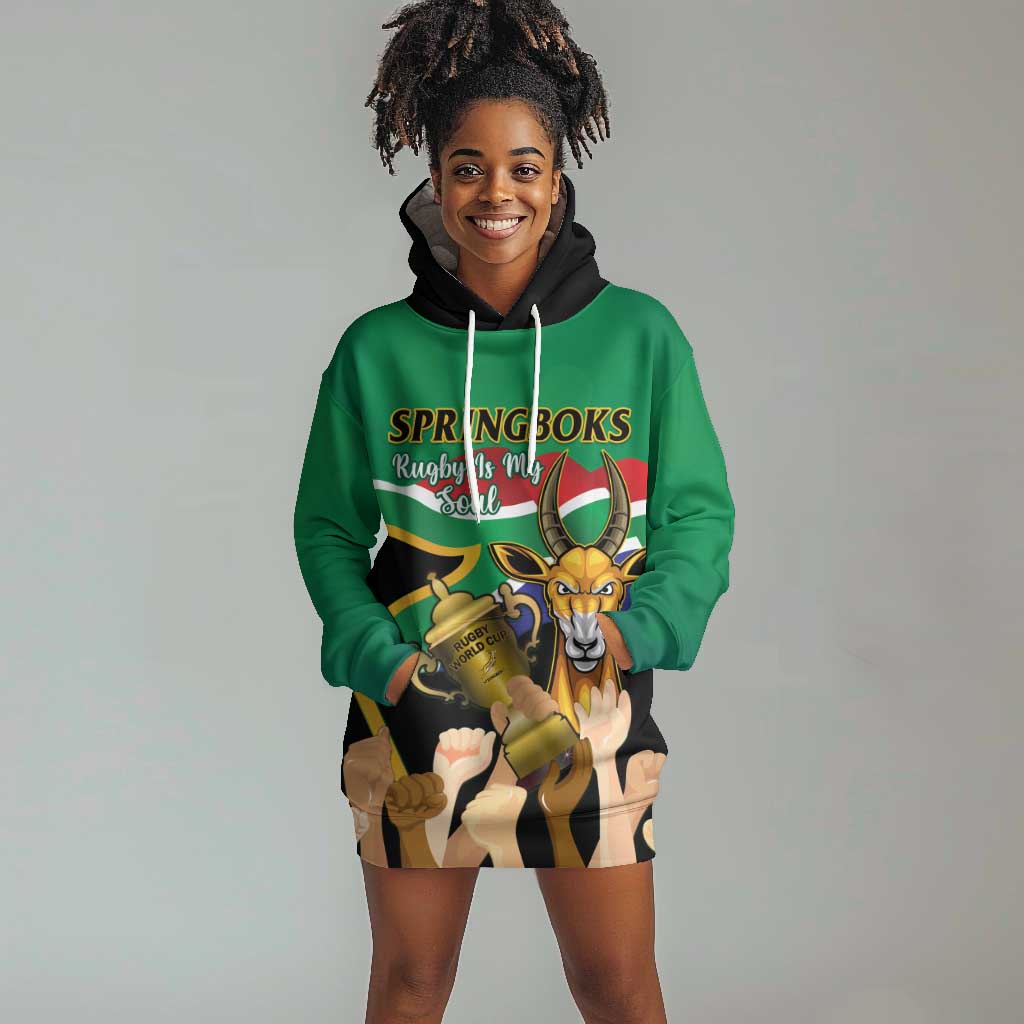 Personalised South Africa Special Holiday Hoodie Dress Springboks Champions Celebration Rugby Is My Soul LT14