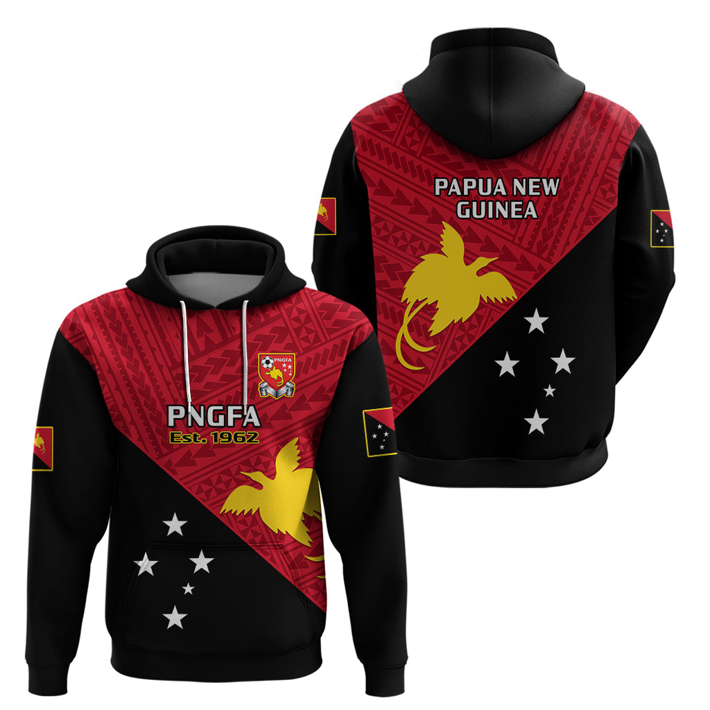 Papua New Guinea Football Hoodie Go PNG Polynesian Pattern Sporty Style LT14