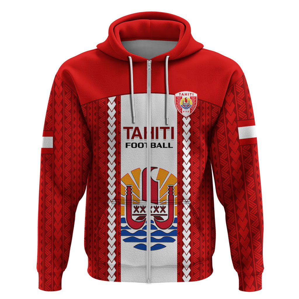 Personalised Tahitian Football Hoodie Tahiti Coat Of Arm Polynesian Sporty Style LT14