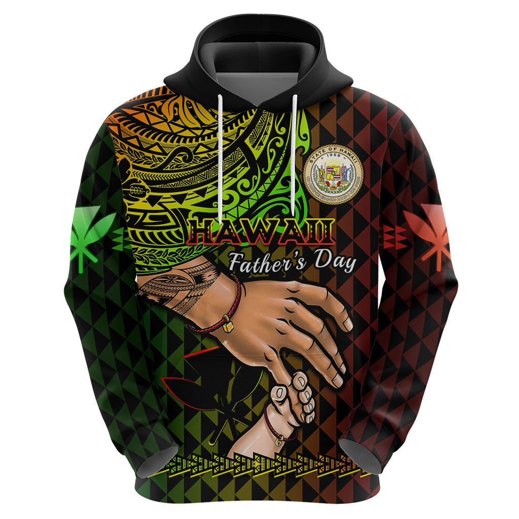 Polynesian Pride Father Day Hawaii Hoodie Kanaka Kakau Hauoli La Makuakane LT14