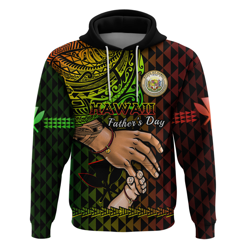 Personalised Father Day Hawaii Hoodie Kanaka Kakau Hauoli La Makuakane LT14
