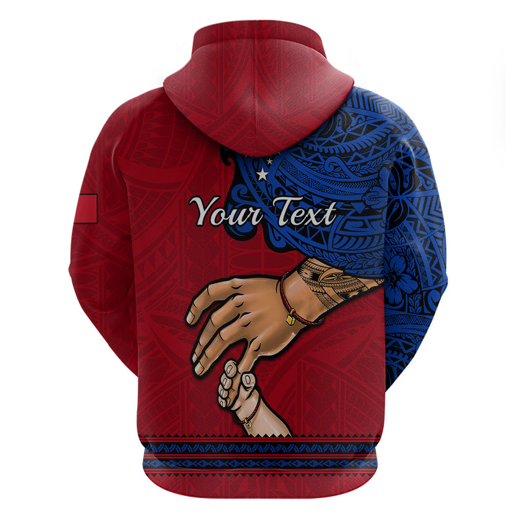 Personalised Father Day Samoa Hoodie Manuia le Aso Sa o Tama Red Version LT14