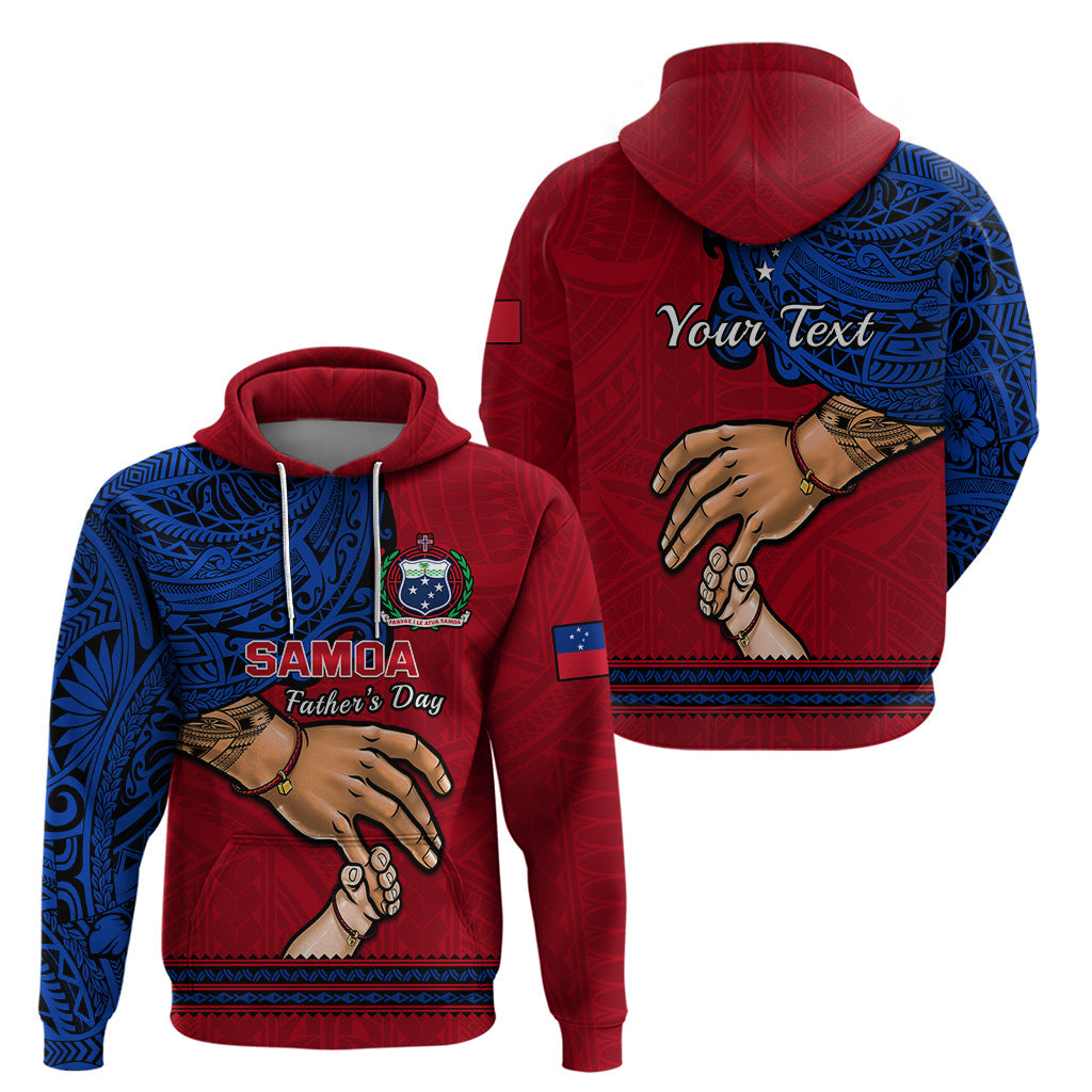 Personalised Father Day Samoa Hoodie Manuia le Aso Sa o Tama Red Version LT14