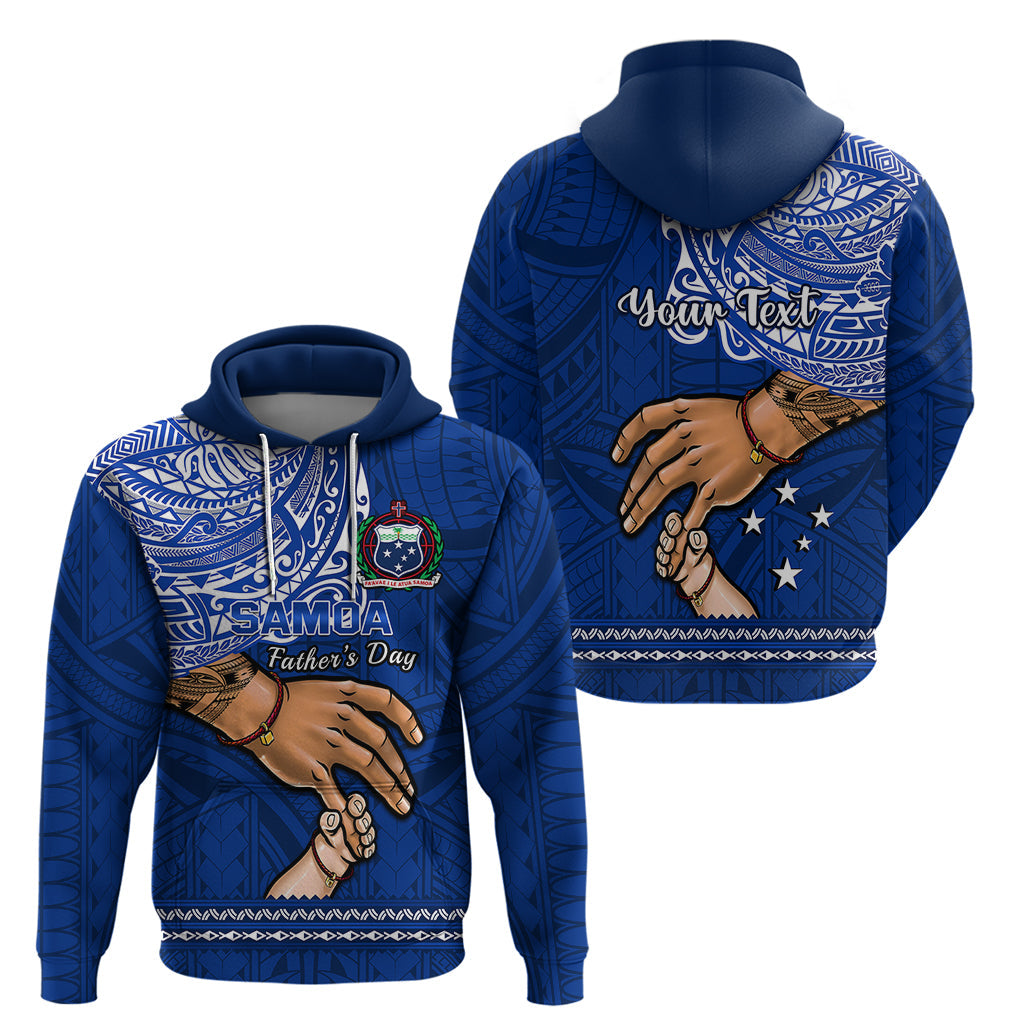 Personalised Father Day Samoa Hoodie Manuia le Aso Sa o Tama Blue Version LT14