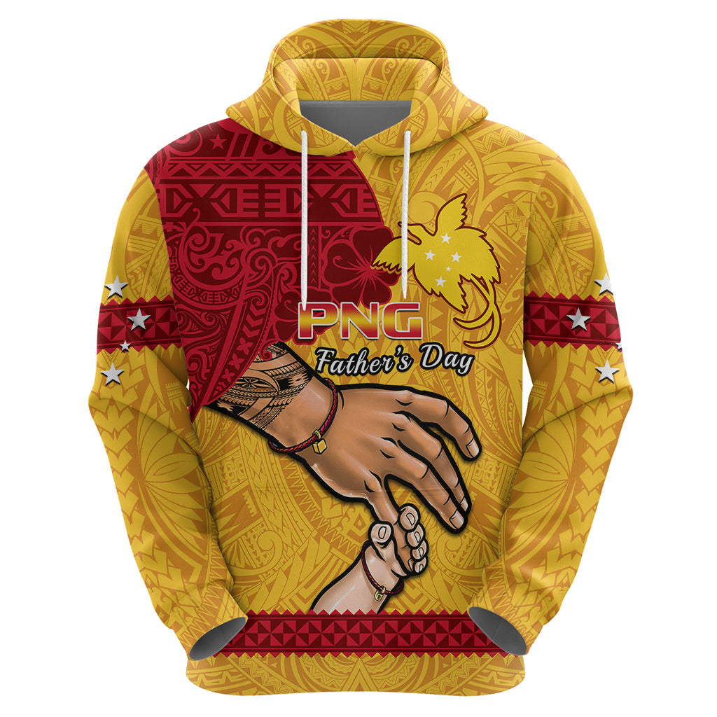 Polynesian Pride Father Day Papua New Guinea Hoodie PNG I Love You Dad Yellow Version LT14