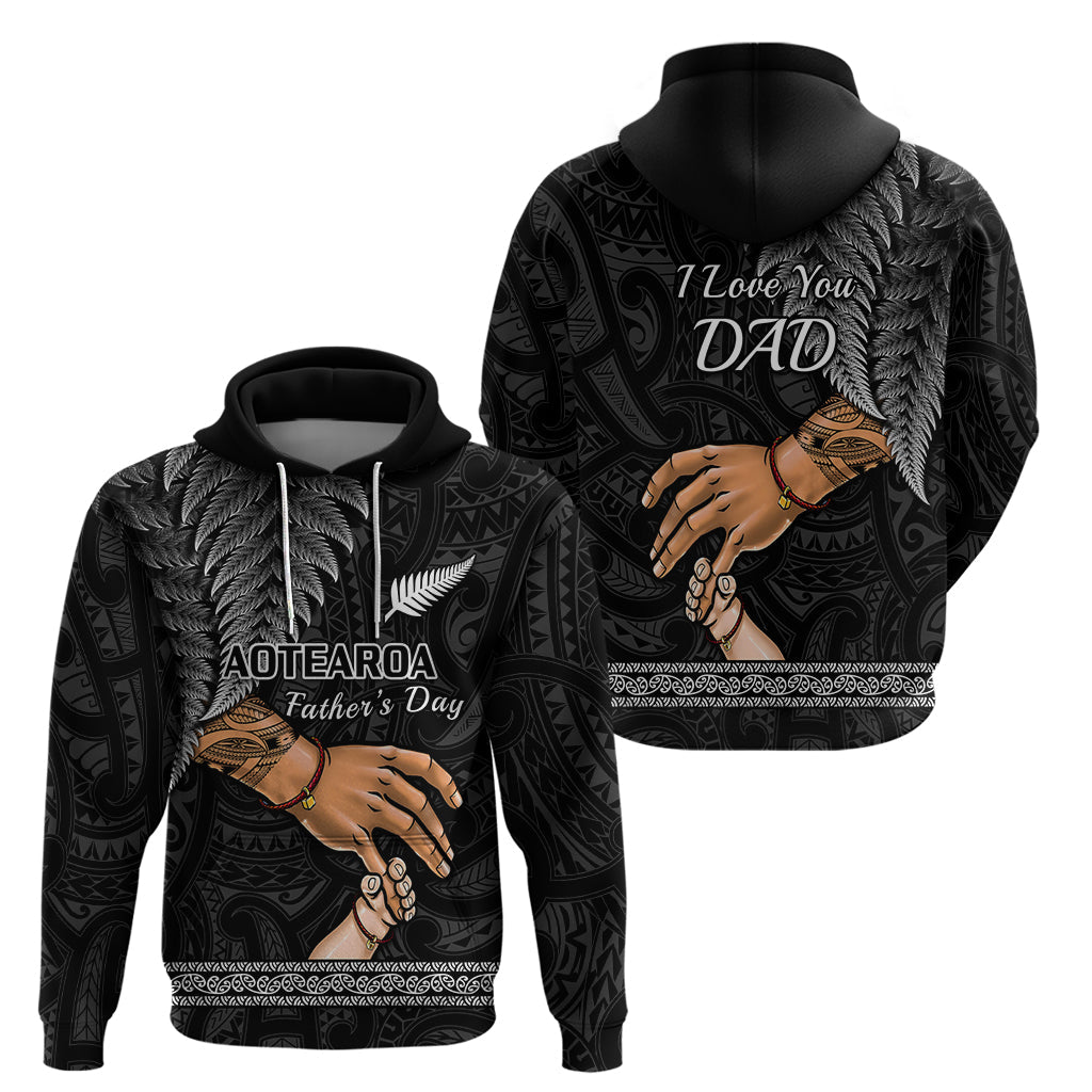 Polynesian Pride Father Day New Zealand Hoodie Aotearoa Maori Fern I Love You Dad LT14