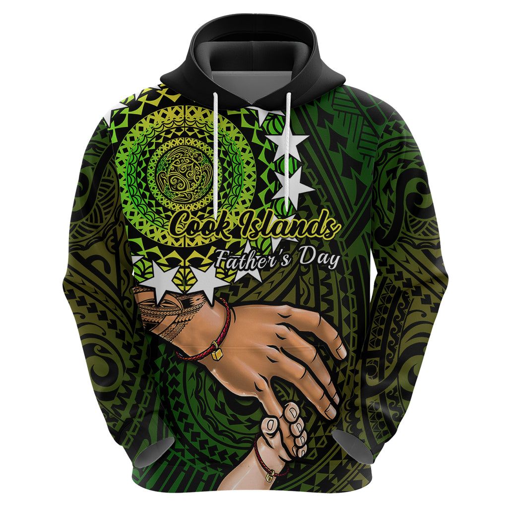 Polynesian Pride Father Day Cook Islands Hoodie I Love You Dad Kuki Airani Turtle Pattern LT14