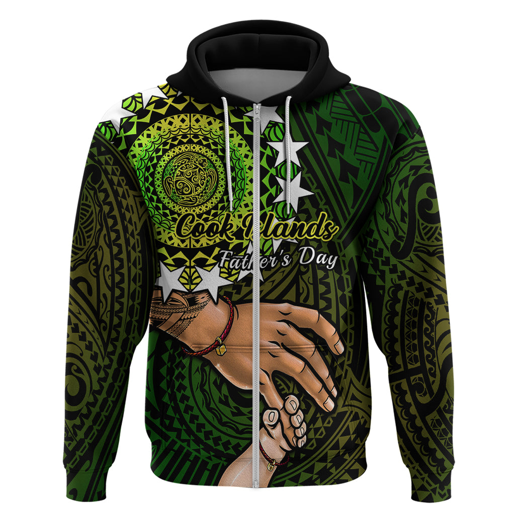 Personalised Father Day Cook Islands Hoodie I Love You Dad Kuki Airani Turtle Pattern LT14