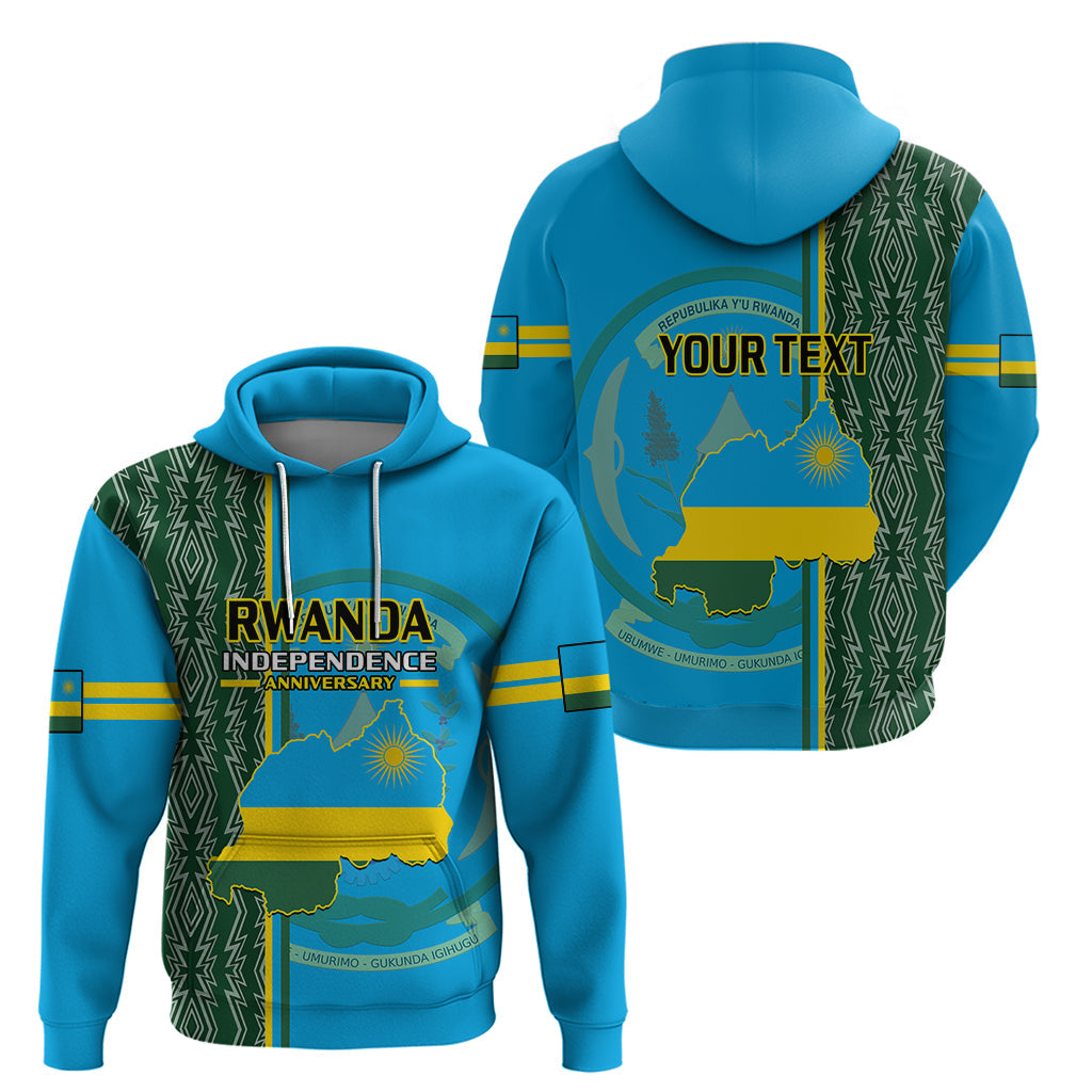 Personalised 1 July Independence Day Rwanda Hoodie African Imigongo Happy 61st Anniversary LT14
