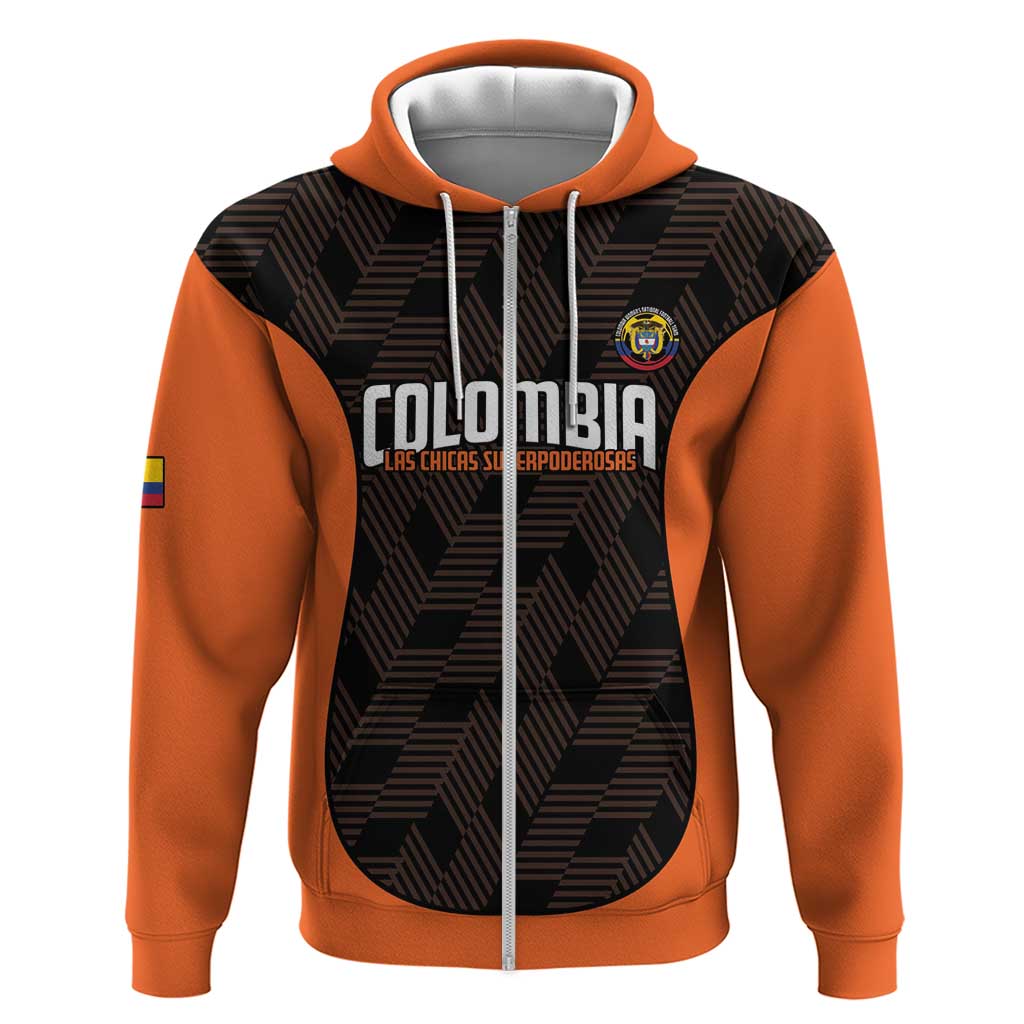 Custom Colombia Football Hoodie 2025 Las Chicas Superpoderosas - Black Version LT14
