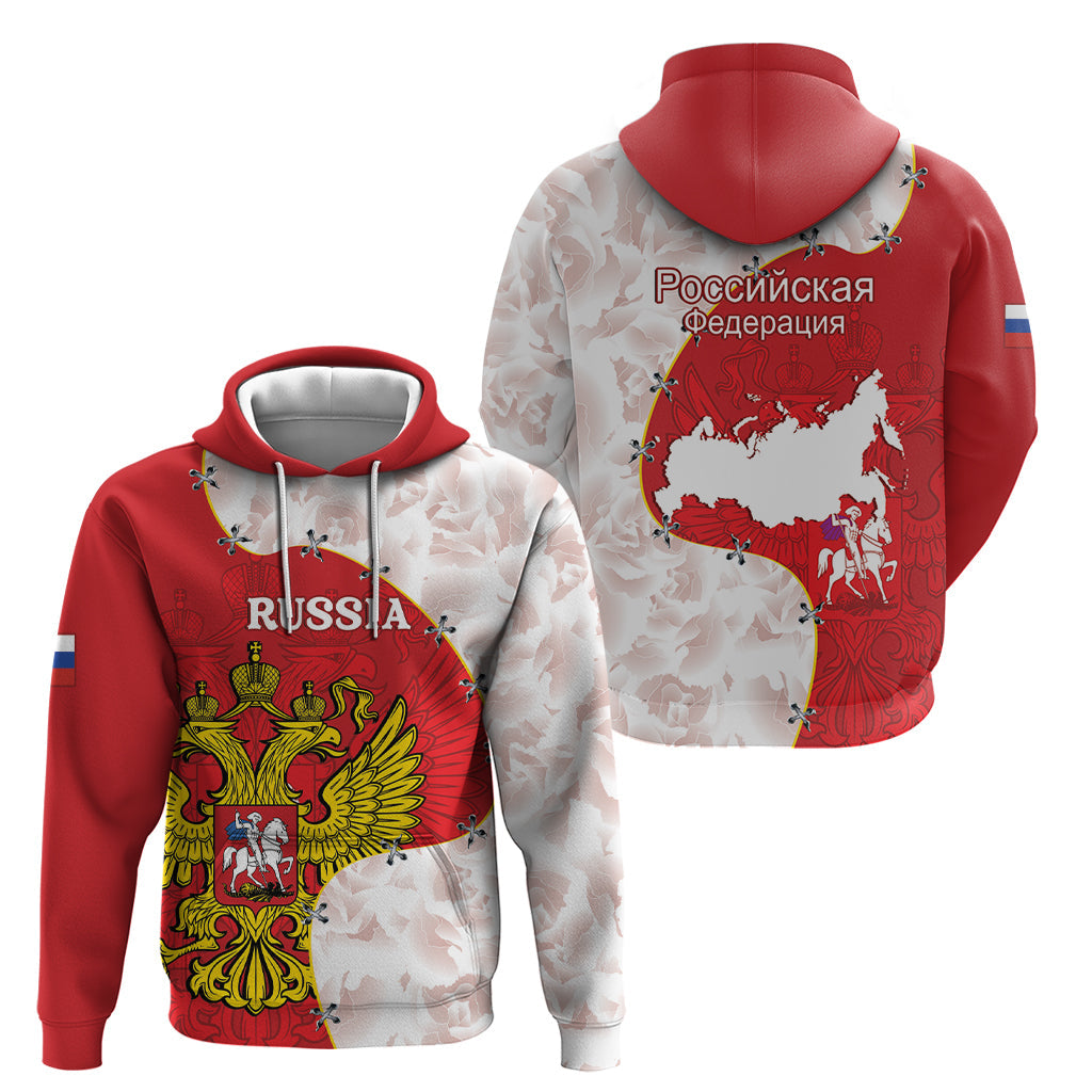 Russia Independence Day Hoodie Coat Of Arms With Map LT14