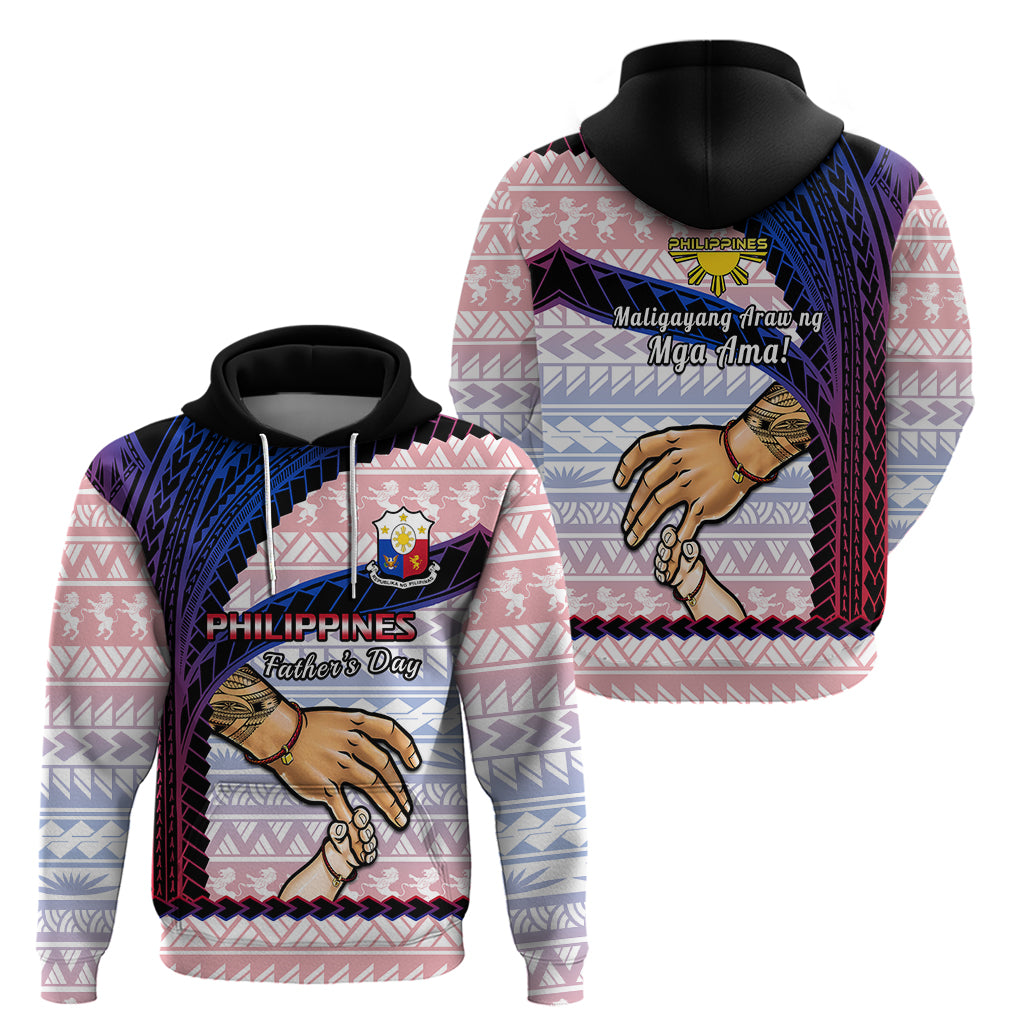 Polynesian Pride Father Day Philippines Hoodie Filipino Pattern Maligayang Araw ng Mga Ama LT14