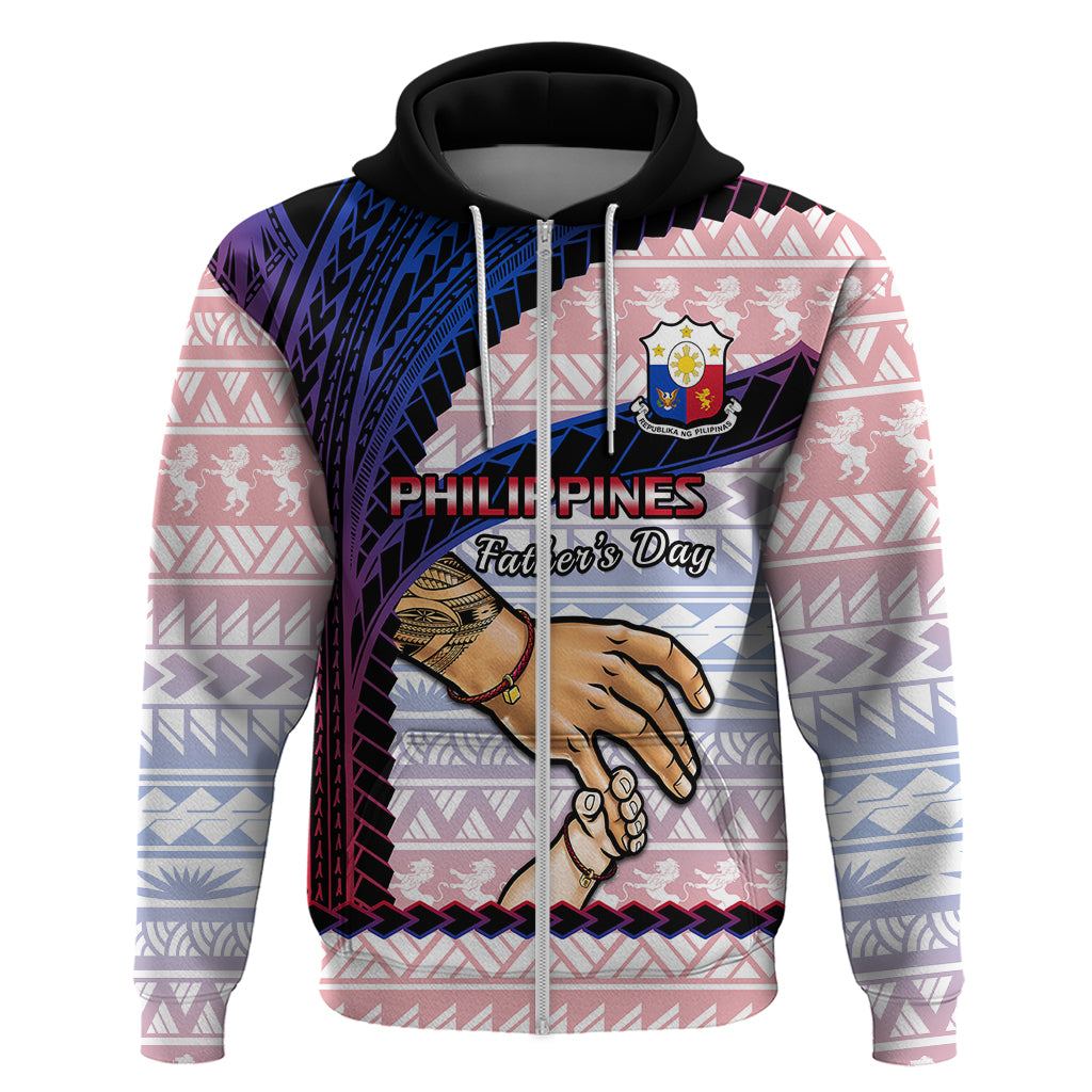 Personalised Father Day Philippines Hoodie Filipino Pattern Maligayang Araw ng Mga Ama LT14