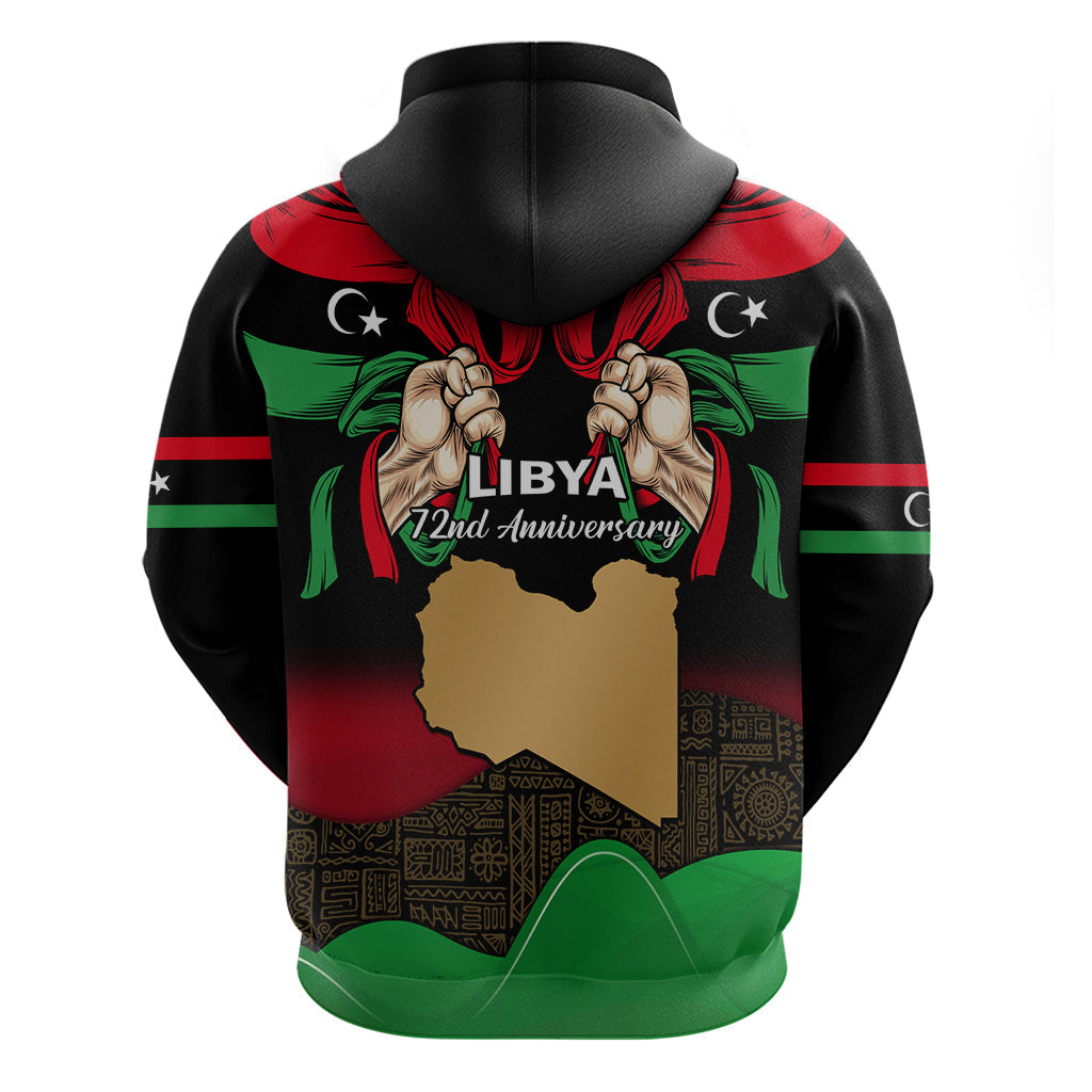 Libya Independence Day Hoodie Happy 24 December African Pattern Flag Style LT14