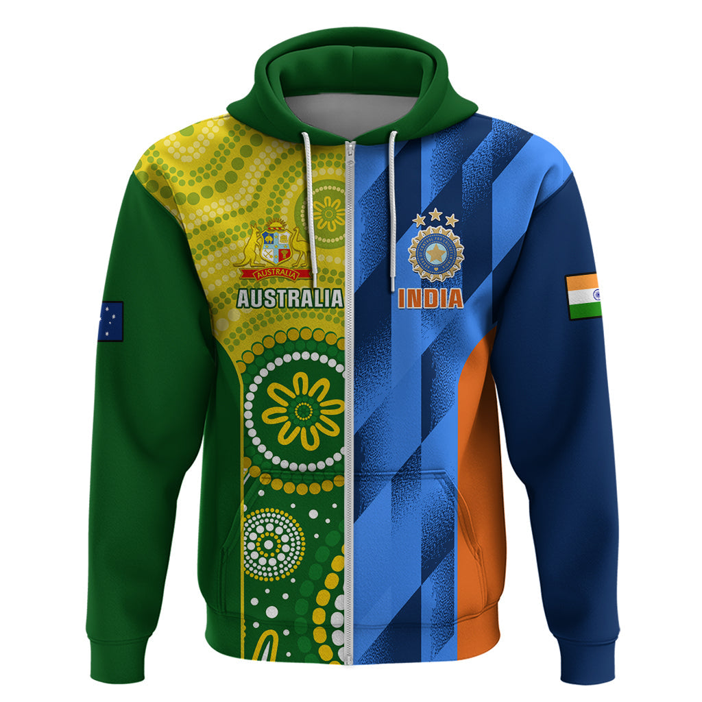Custom Australia And India Cricket Hoodie 2023 World Cup Final Together LT14