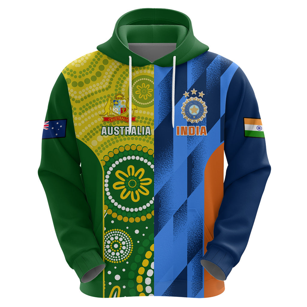Custom Australia And India Cricket Hoodie 2023 World Cup Final Together LT14
