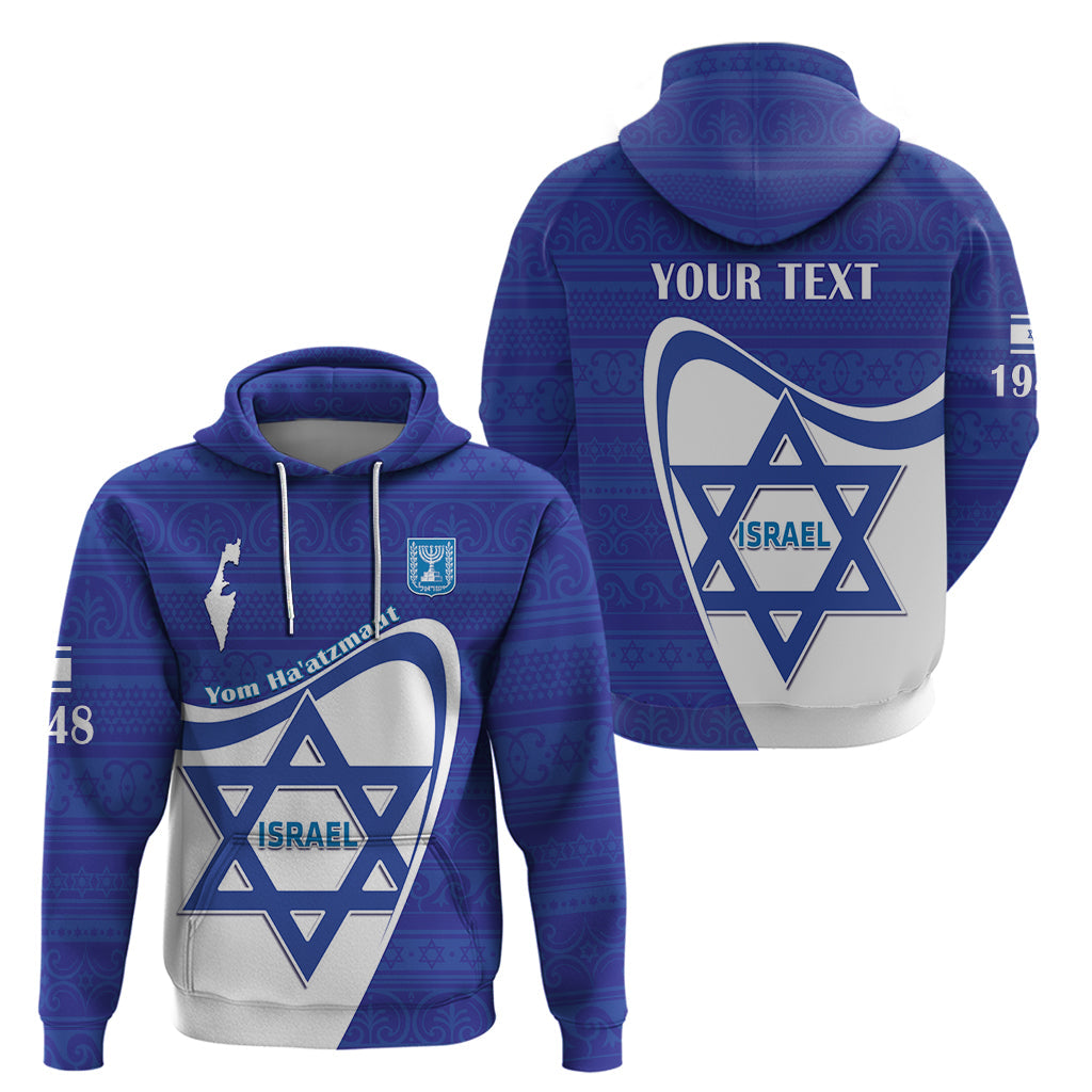 Personalised Israel Independence Day Hoodie 2024 Yom Haatzmaut LT14