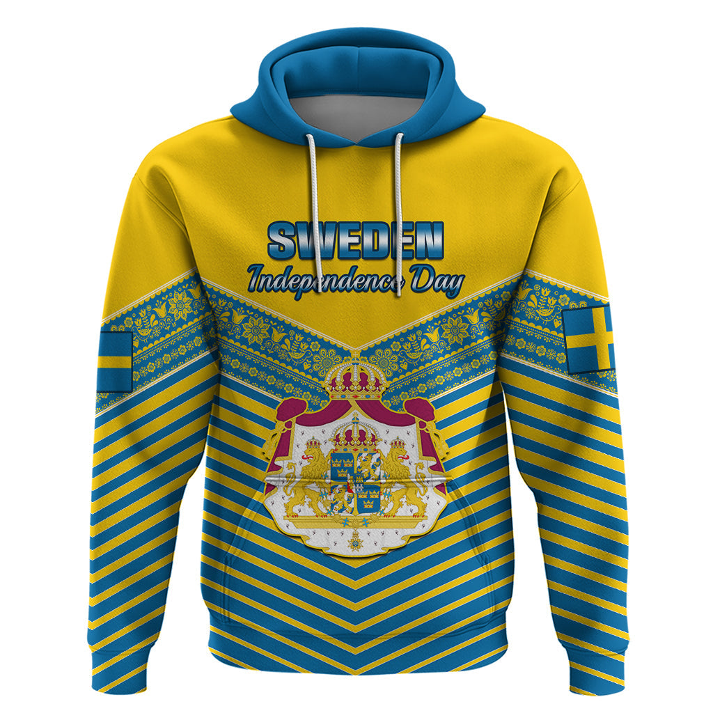 Sweden Hoodie Swedish Independence Day Scandinavia Pattern LT14