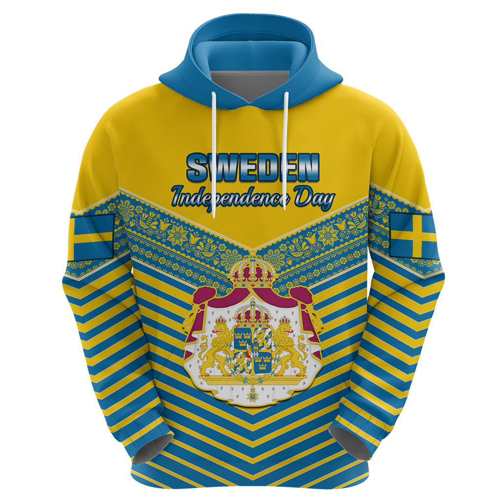 Sweden Hoodie Swedish Independence Day Scandinavia Pattern LT14