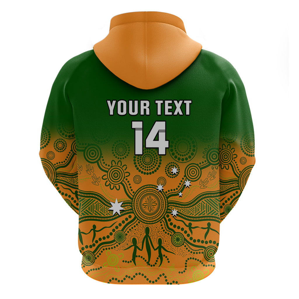 Personalised Australia Rugby Hoodie Go Wallaroos Pacific Indigenous Version 2023 LT14
