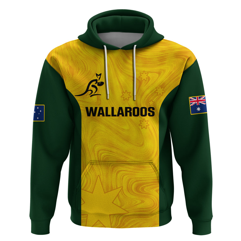 Personalised Australia Rugby Hoodie Go Wallaroos Pacific Simple Version 2023 LT14